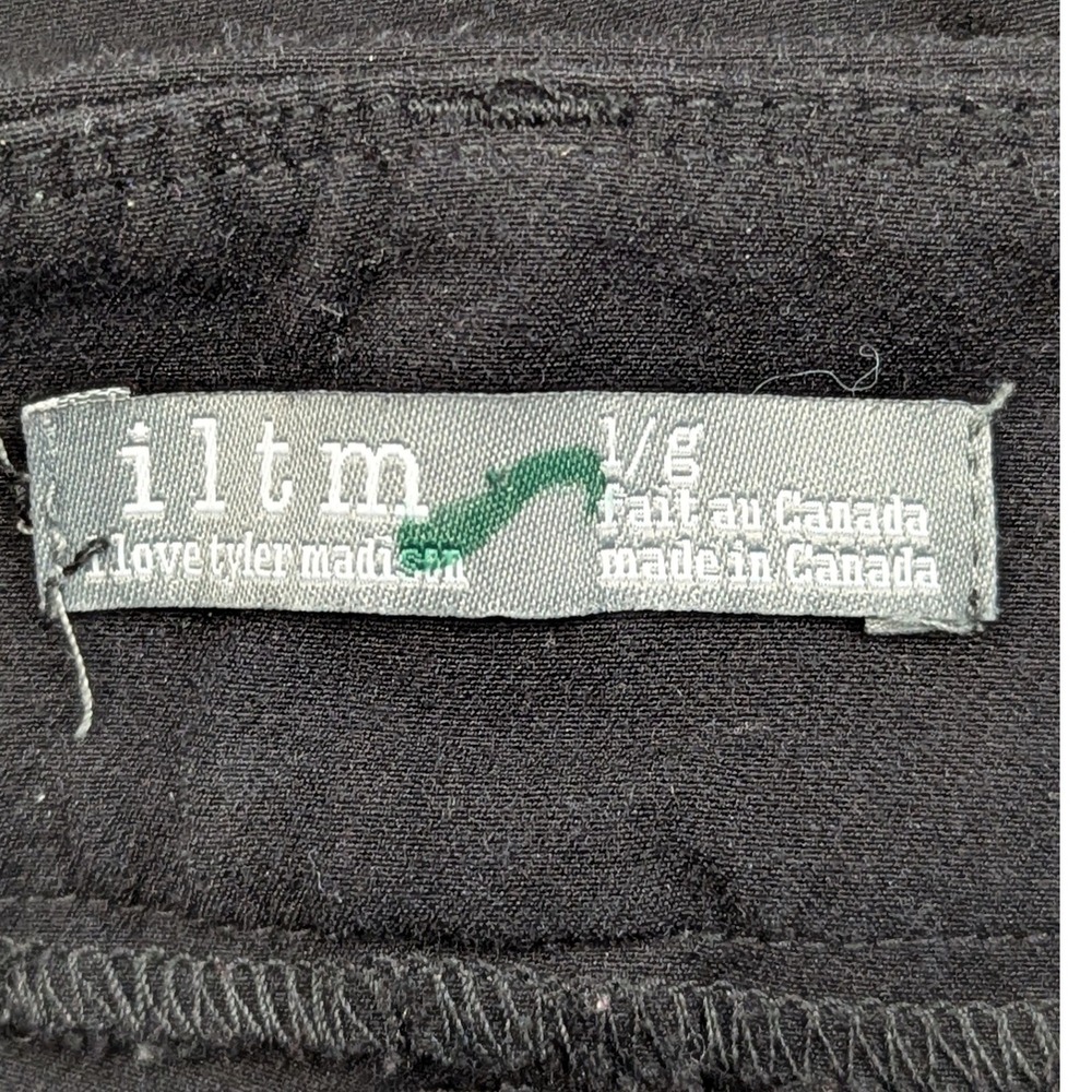 ILTM I Love Tyler Madison Large Womens Black Straight Leg Pants Vented Step Hem - Picture 5 of 7